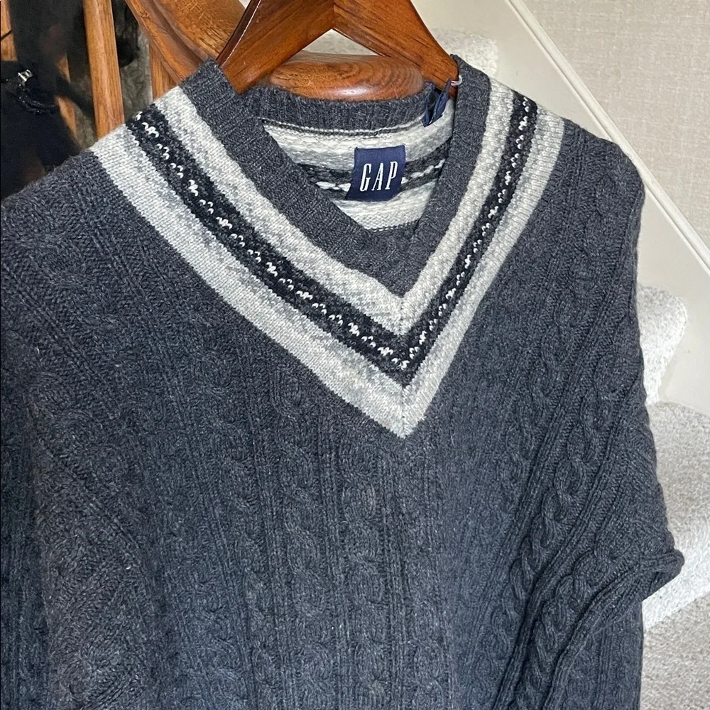 Gap Lambswool Fair Isle Pop Over Sweater